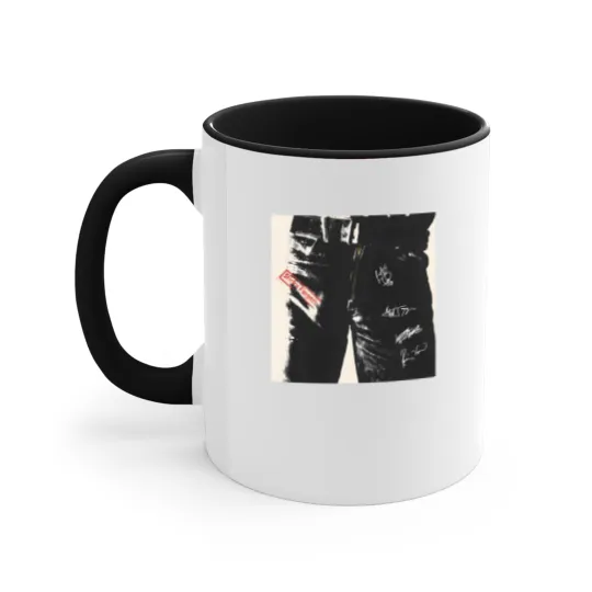 Discover Sticky Fingers album vintage Accent Mugs