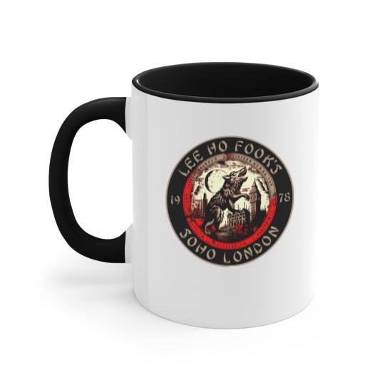 Discover Lee Ho Fooks - Soho London - 1978 - Warren Zevon - Werewolves of London - Block Print Accent Mugs