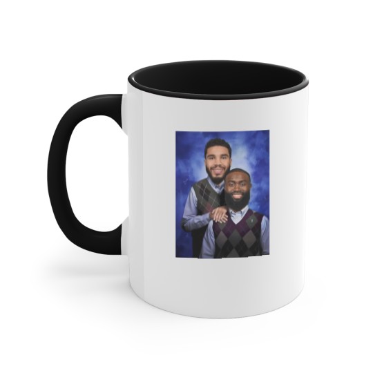 Discover Jayson Tatum and Jaylen Brown "Step Brothers" Portrait Accent Mugs