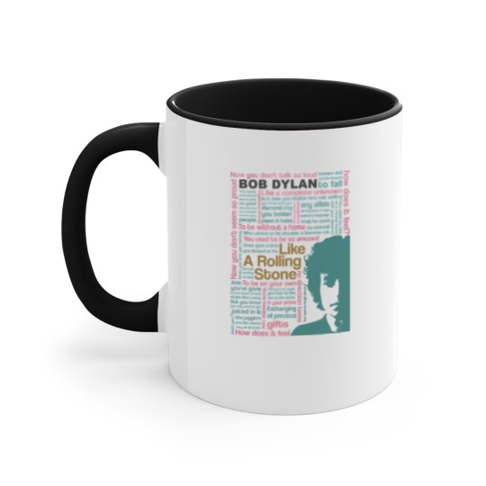Discover Bob Dylan Like A Rolling Stone Accent Mugs
