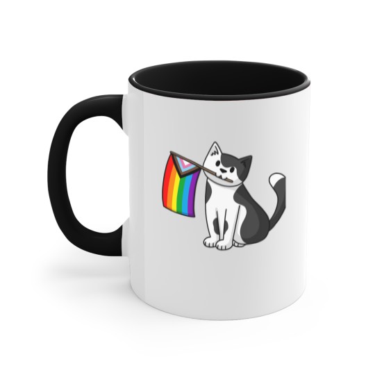 Discover Progress Pride  Pride Cat Accent Mugs