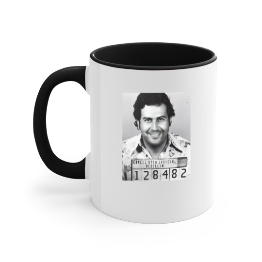 Discover Pablo Escobar Mugshot Premium Accent Mugs