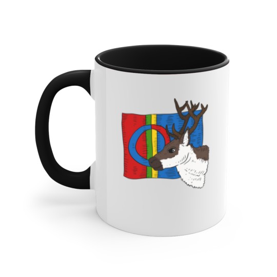 Discover sami flag and reindeer. Sámi people. Accent Mugs