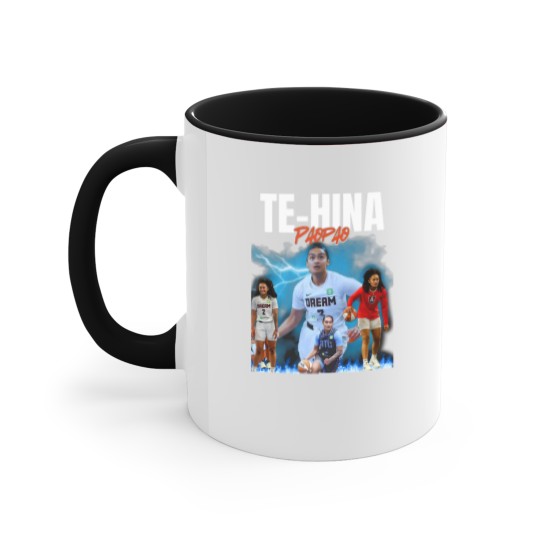 Discover Te-Hina Paopao Graphic Basketball Accent Mugs, Unisex Sports Accent Mugs