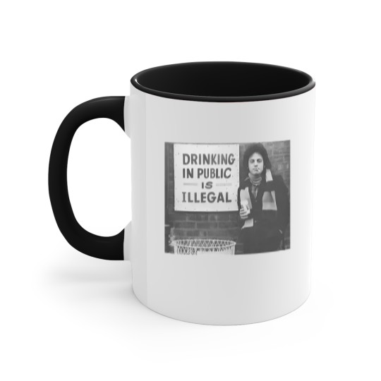 Discover Billy Joel Drinking In Public Is Illegal Unisex Cotton Accent Mugs