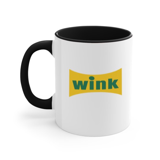 Discover Wink Grapefruit Flavored Soft Drink Soda Pop Logo Accent Mugs