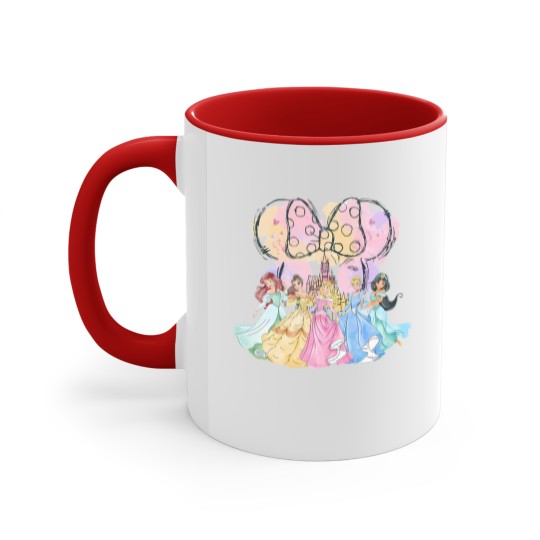 Discover Vintage Disneyyy Princess Squad Accent Mugs, Watercolor Castle Accent Mugs