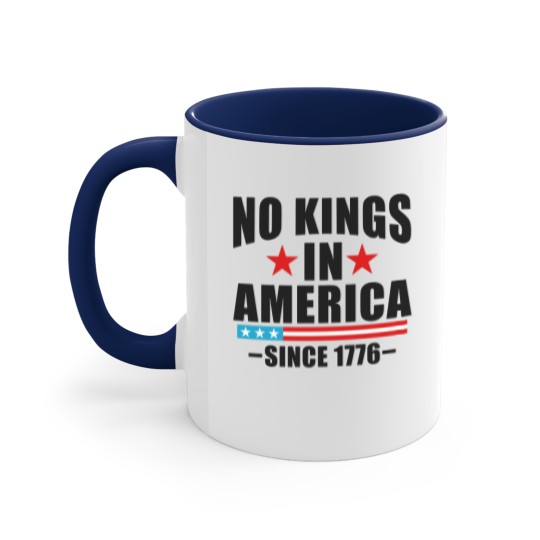 Discover No Kings in America Accent Mugs Anti-Trump, Protest Accent Mugs Democracy Accent Mugs Protest Gift for Anti-MAGA Patriotic Accent Mugs We The People No Kings In America