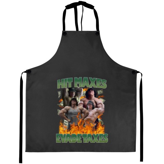 Discover Hit Maxes Evade Taxes Sam Sulek Pump Cover Gift For Bodybuilder Aprons