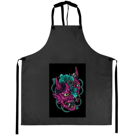 Discover Japanese Hannya Mask Aprons