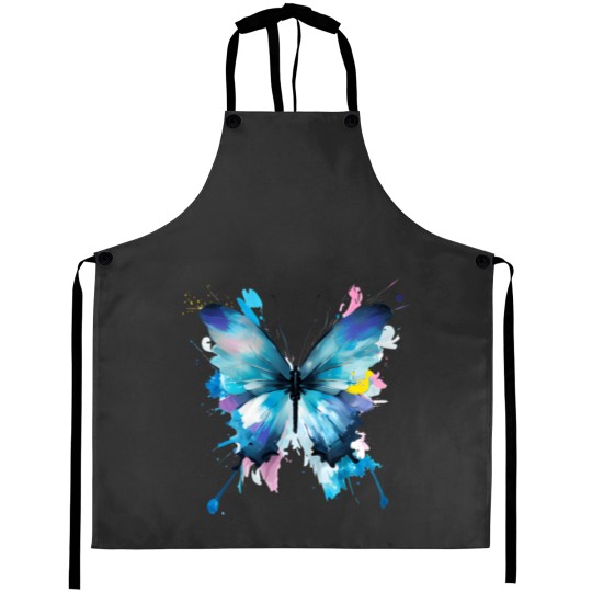 Discover Blue Butterfly Art Garden Beautiful Butterflies 21 Aprons