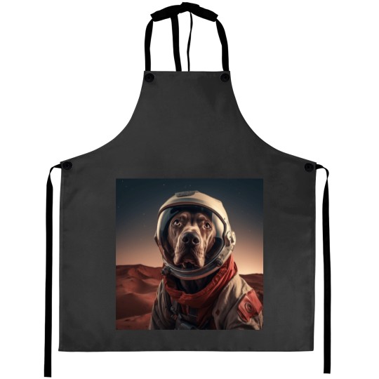 Discover weimaraner on a tour to mars Aprons