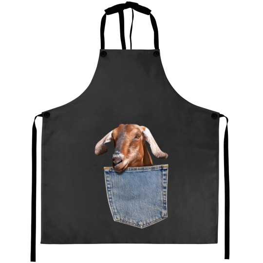 Discover Funny Baby Goat Pocket Animal Aprons