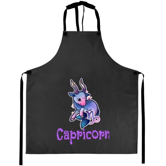 Discover Capricorn Zodiac Sign Kawaii Goat Aprons