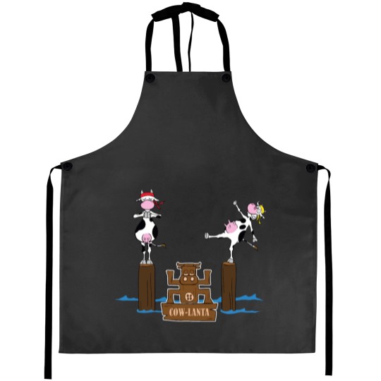Discover Cow-Lanta, the pole test Aprons