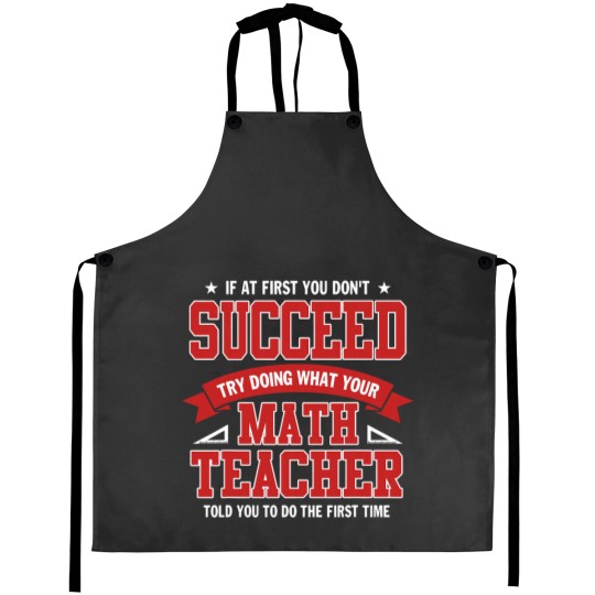 Discover Copy of Math Teacher Shirt Funny School Mathematics Quote Aprons