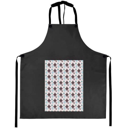 Discover Colorful Diamond Shapes Modern Maximalist Pattern Walnut Brown Graphic Aprons