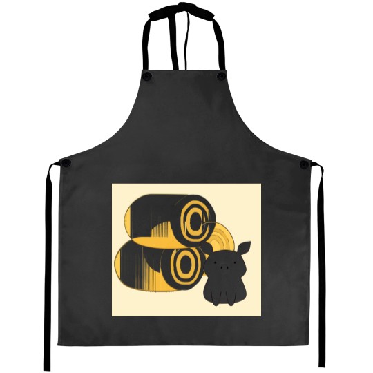 Discover Brown Piggy Pig Hay Bales Aprons