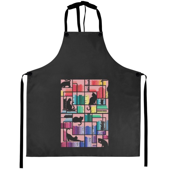 Discover Book Lovers Rainbow bookshelf Aprons