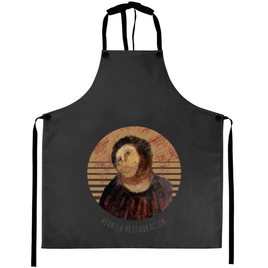 Discover Viva La Restauracion Jesus Fresco Restoration Fail Meme Aprons