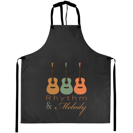 Discover Guitar Player Vintage Guitarists Design Musician Music Teach Aprons