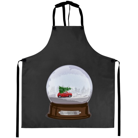 Discover Christmas globe Sticker Aprons