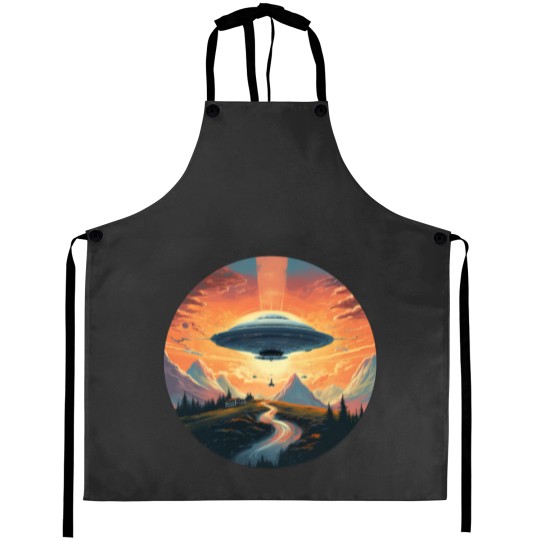 Discover Unique UFO World Day Design T-shirt - Perfect for UFO Enthusiasts and Space Lovers Sticker Aprons