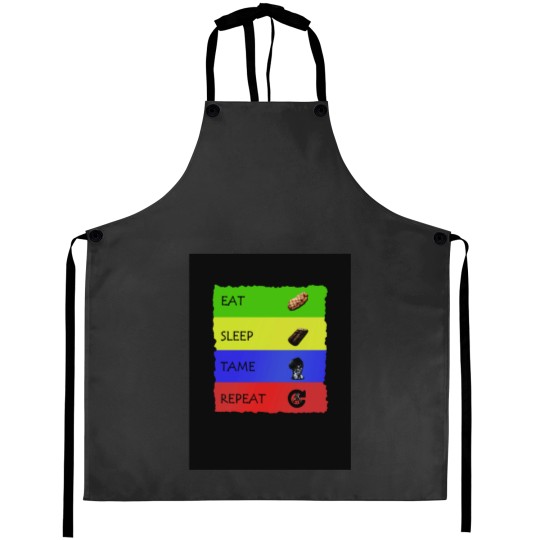 Discover ARK EAT SLEEP TAME REPEAT Aprons
