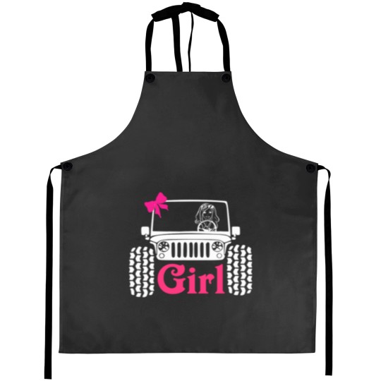 Discover -Jeep-Girl Cute-Jeep-Ribbon-Jeep-Lover J T-Shirt-Jeep-Girl Cute-Jeep-Ribbon-Jeep-Lover-Jeep-Women-Jeep-Lady-Jeep-Kid-Jeep-Offroad-Jeep-s T-Shirt_by NgocSanhHuynh_ Aprons