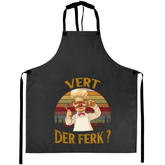 Discover Vert Der Ferk Chef Shirt, Funny Swedish Sunset Vintage Tee, Chef Gift Aprons