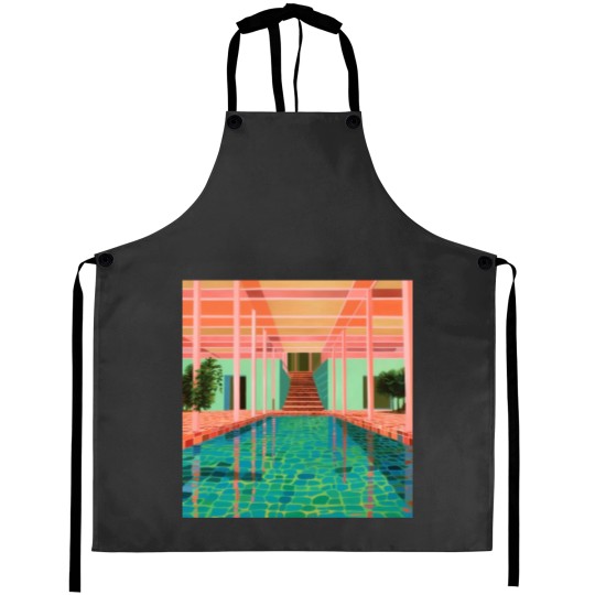 Discover david hockney poster Sticker Bronc   4 Aprons