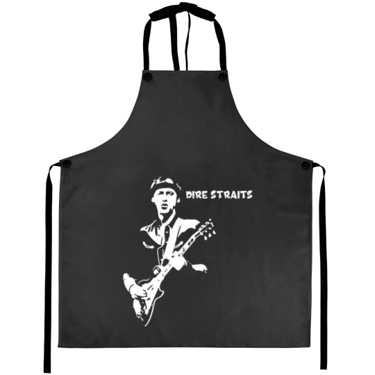Discover Mark Knopfler Dire Straits Vintage White  Sticker Aprons