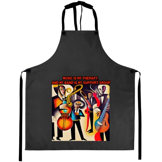Discover Music Therapy Band Support Group Apron
