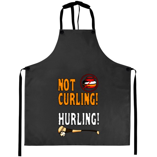 Discover Not Curling Hurling Shirt - Vintage Tshirt Aprons