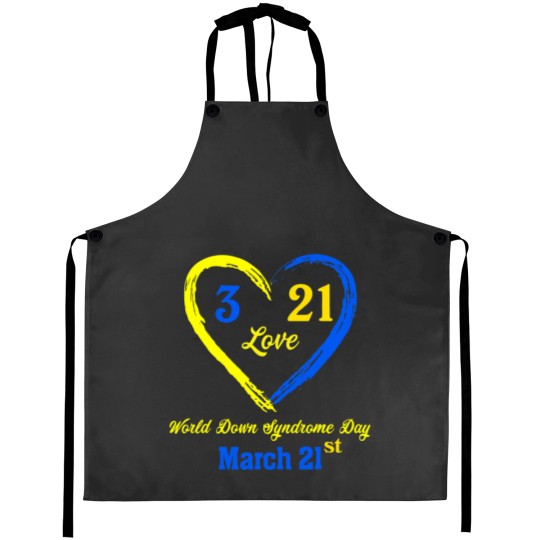 Discover World Down Day T-Shirt Awareness March 21 Aprons
