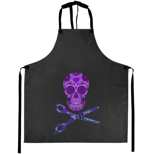 Discover Sugar Skull Hair Stylist Aprons