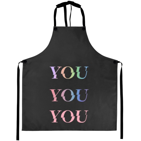 Discover You, yOU, YoU Aprons