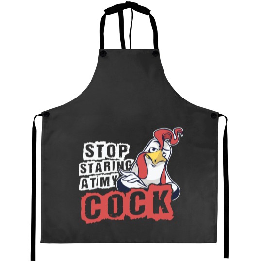 Discover Chicken Chick Stop Staring At My Chicken 17 Rooster Hen Aprons