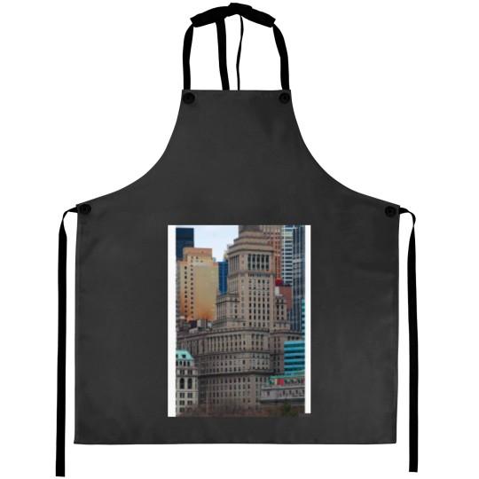 Discover Downtown Manhattan New York City Baseball ¾ Sleeve Aprons
