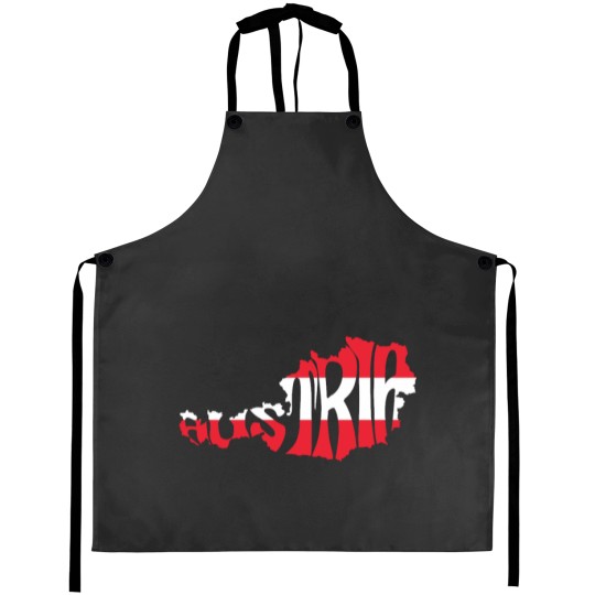 Discover Austria Silhouette Flag Classic Aprons