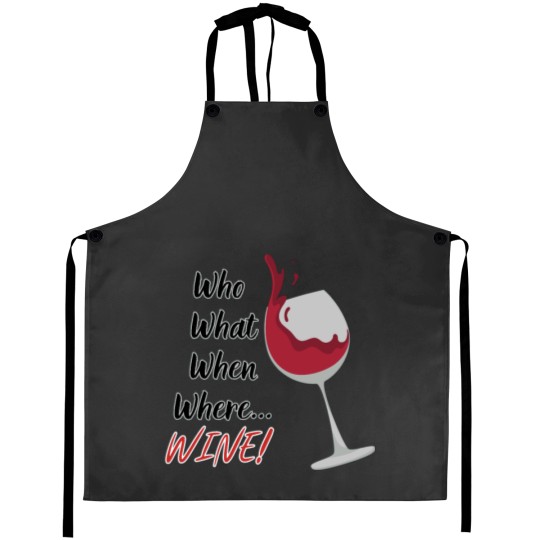 Discover who what where wine5 Active Aprons