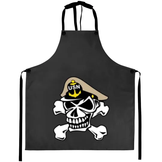 Discover Navy Chief Skull Aprons