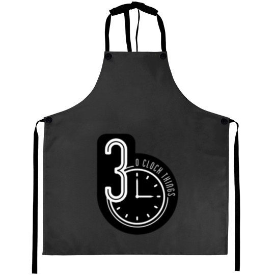 Discover 3 o clock things (INVERTED COLORS) Aprons