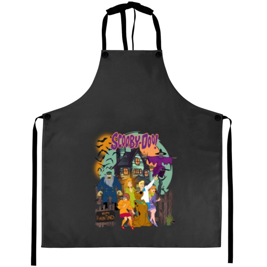Discover Vintage Spooky Scooby-Doo Aprons: Haunted House