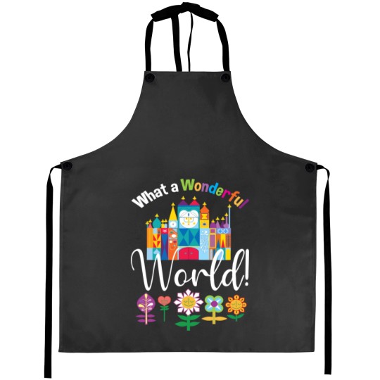 Discover What a Wonderful World Fitted Aprons