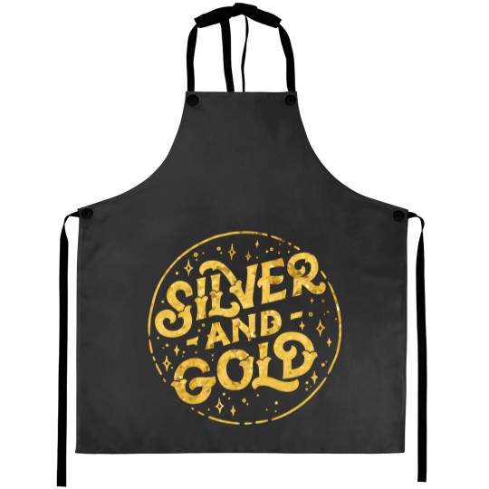 Discover Silver and Gold Aprons