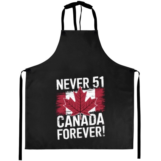 Discover Never 51 Patriotic Canadian Canada Merch Aprons