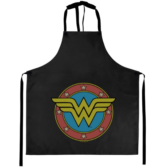 Discover Wonder Woman Vintage Emblem Swea Aprons
