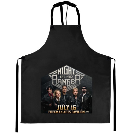 Discover New Night Ranger 2024 Tour Short Sleeve Gift For Fan Aprons