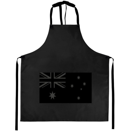 Discover Australia Blackoutstealth Flag Aprons